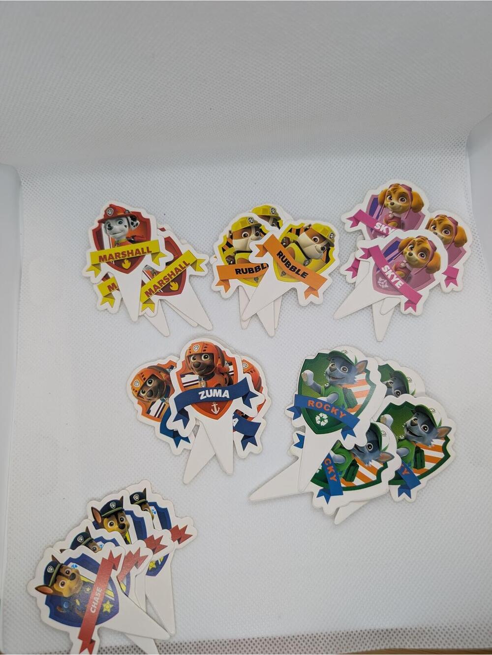 Paw Patrol Character Cupcake Toppers - Set of 24